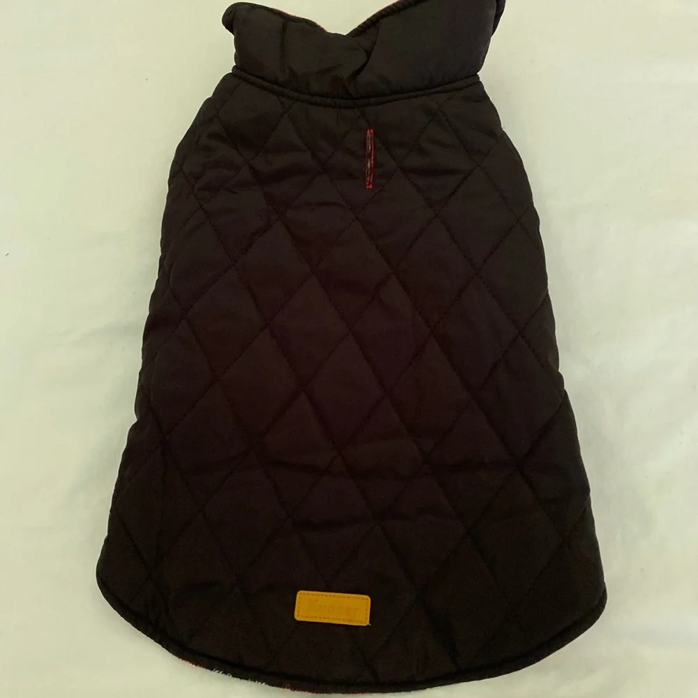 Kuoser reversible plaid and black dog jacket size M - Picture 7 of 10